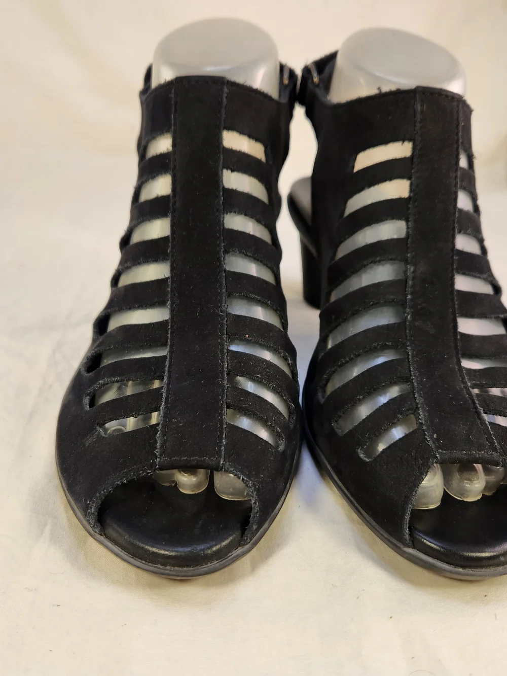 ARCHE LN ENEXOR STYLED BLACK NUBUCK WOMEN SANDALS HIGH HEELS SIZE 40/9.5 EUC